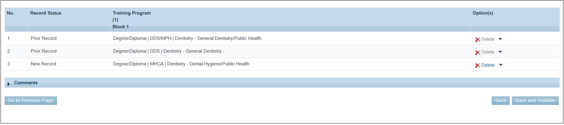 Training Program Setup - Adding Degree/Diploma Program