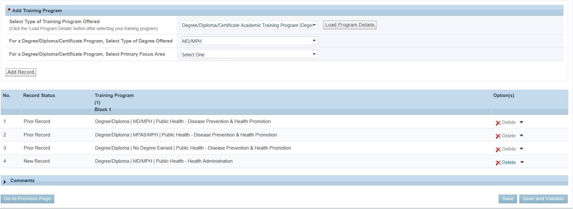  of Training Program Setup